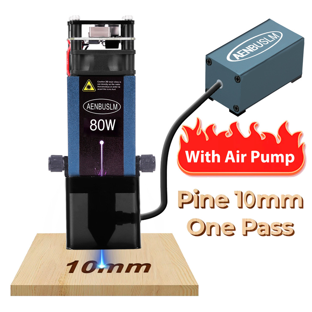 AENBUSLM 40W 80W Laser Module 450nm TTL/PWM Laser Head CNC Laser Engraving Laser Cutting Woodworking