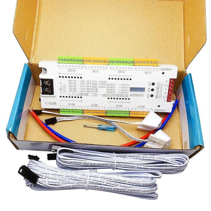 Komponen Led motion sensor lampu strip sensor gerak tangga led fleksibel pengontrol otomatis