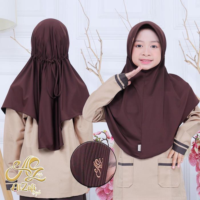 SIAPKIRIM Kerudung Sekolah Anak SD - Shula tali serut belakang Alzafi Hijab READY STOCK