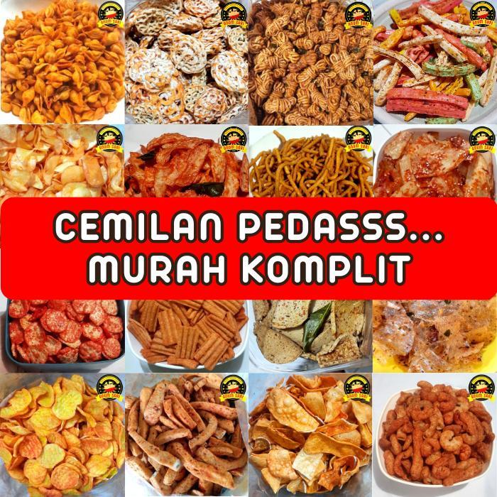 ANEKA CEMILAN PEDAS / Camilan, Makanan Ringan, Kue Kering, Snack Kiloan, Keripik Pedas, Kerupuk