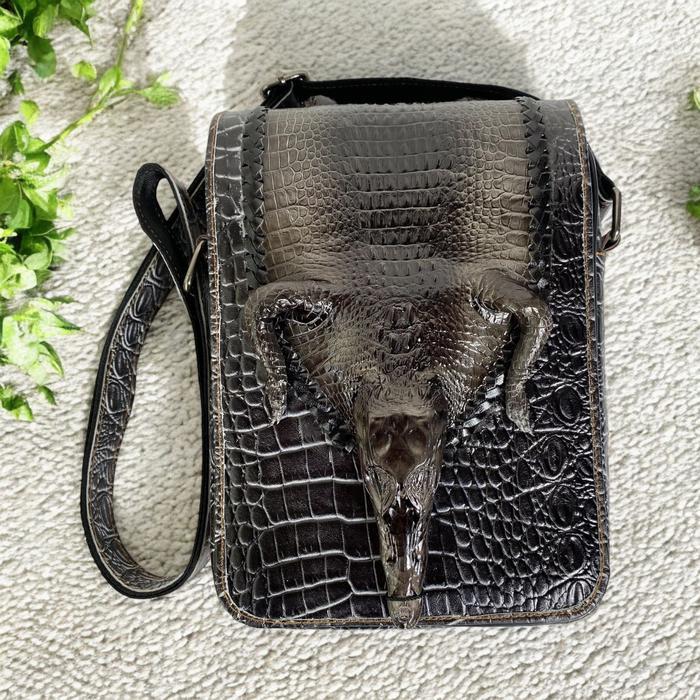 SC SISKA CROCODILE - Tas Bahu Pria Kulit Tas Selempang Pria Kulit Asli Merauke