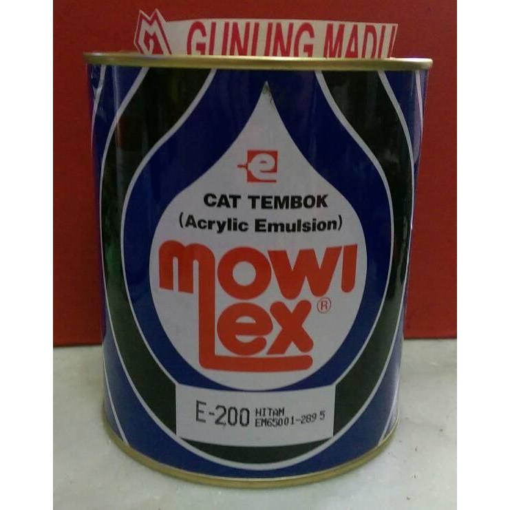 Cat Tembok Hitam Mowilex E200 / 1 Liter Gratisongkir