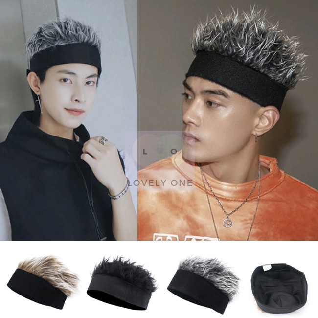Topi Pria Keren - Bahan Cotton - Rambut Pendek Warna Hitam - Grey - Cream