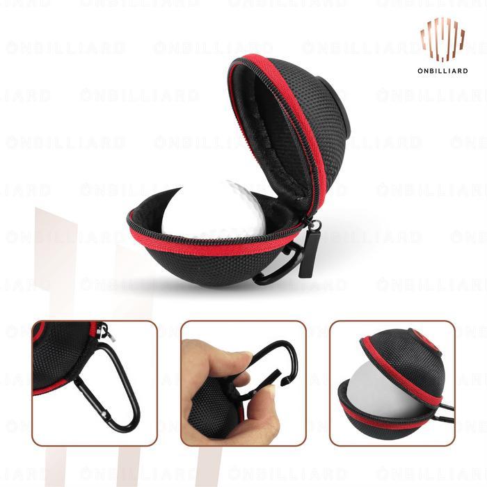 Billiard White Ball Bag 8-Ball Tas Bola Billiar + Carabiner Storage Billiard
