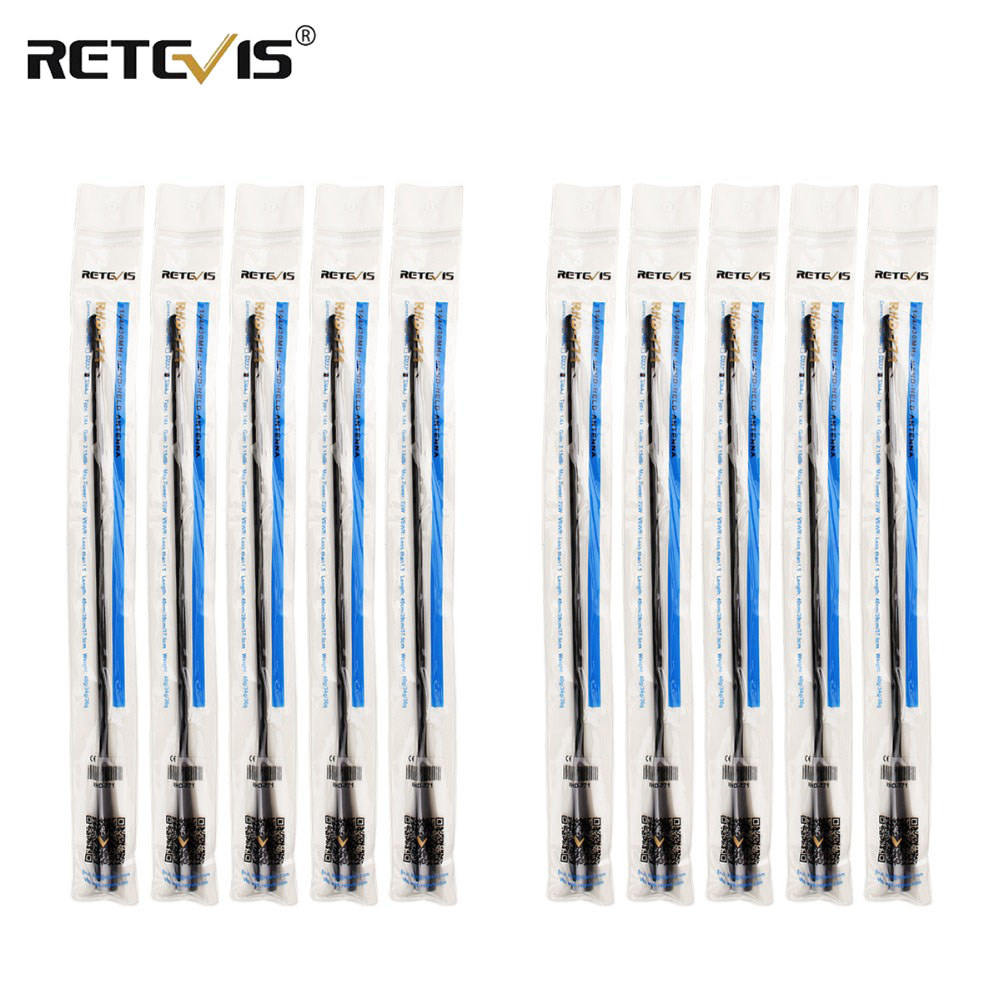 10pcs Wholesale Retevis RHD-771 Antenna SMA-M VHF UHF Walkie Talkie Antenna For Yaesu Retevis RT3S R