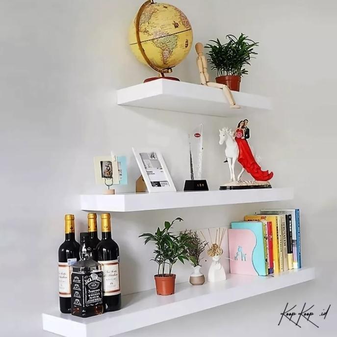 Cv Gadja Mada Nusantara Furniture Tegal Rak Dinding Ambalan Minimalis Panjang 50-100 Cm Lebar 40 Cm