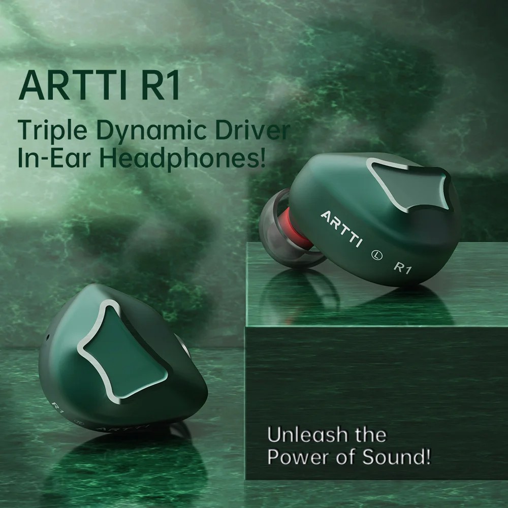 ARTTI R1 In-ear HIFI Earphone Triple Dynamic Driver Music Headset with Detachable 0.78 2pin Connecto