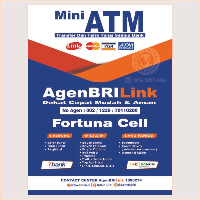 Stiker Vinyl Brilink Mini Atm Gratisongkir