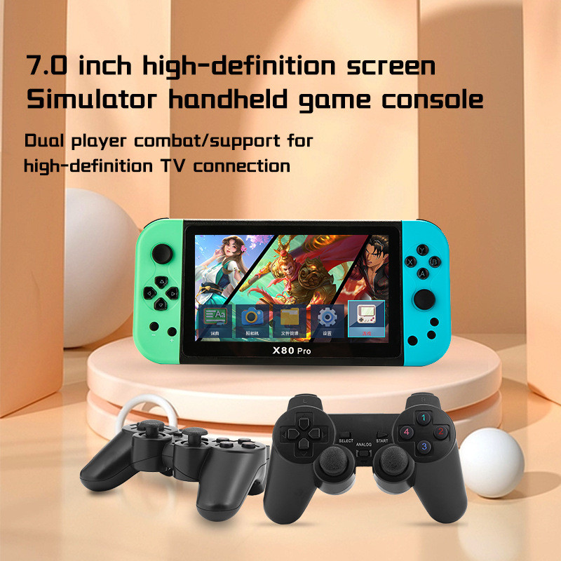 X80 Pro Handheld Game Console Psp Intelligent Retro Arcade Game Console Video Music Player 7-inch Di