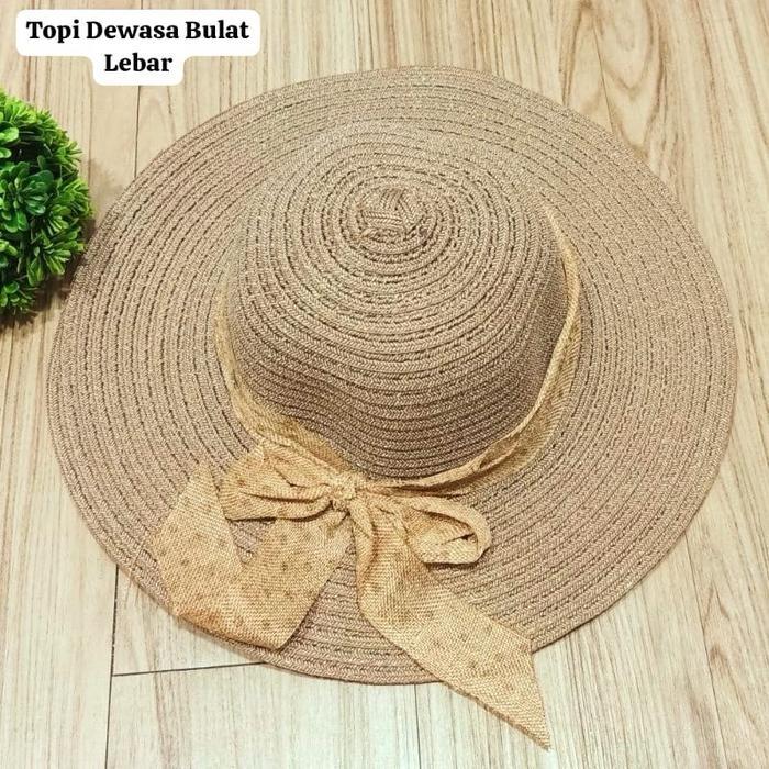 TOPI PANTAI KARVANAL SERAGAM PET LEBAR WANITA KEKINIAN SANTAI MODERN HITS
