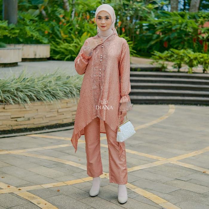 olfc- Diana Batik Aura Series Tunik Kebaya Viscose Tunik Raya Baju Kurung Tunik Lebaran