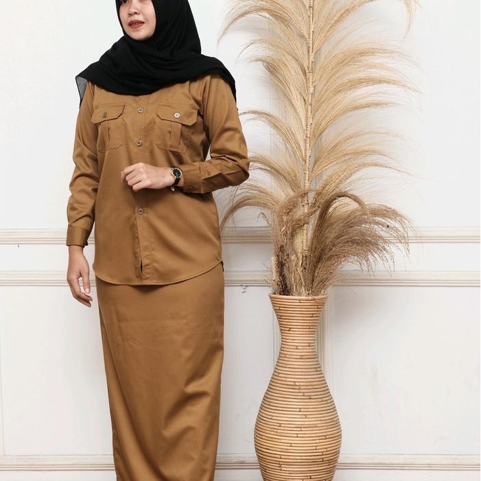 olfc- Baju Pdh Wanita/Setelan Rok Pdh Wanita Model Saku Dada