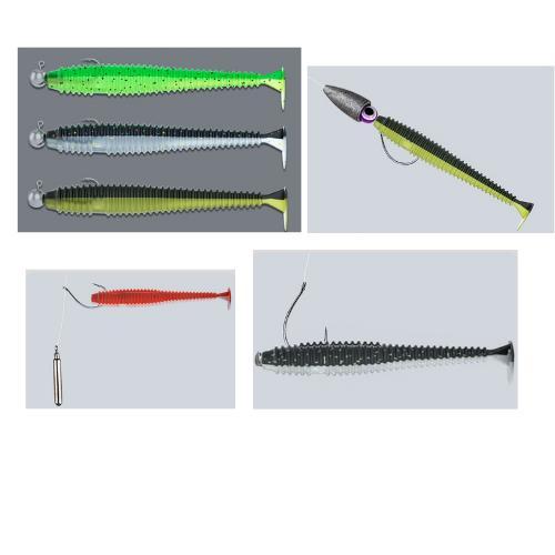 Umpan Pancing Mancing Casting Softbait Softlure Fishing Lure T-Tail Lure 515 Terjamin