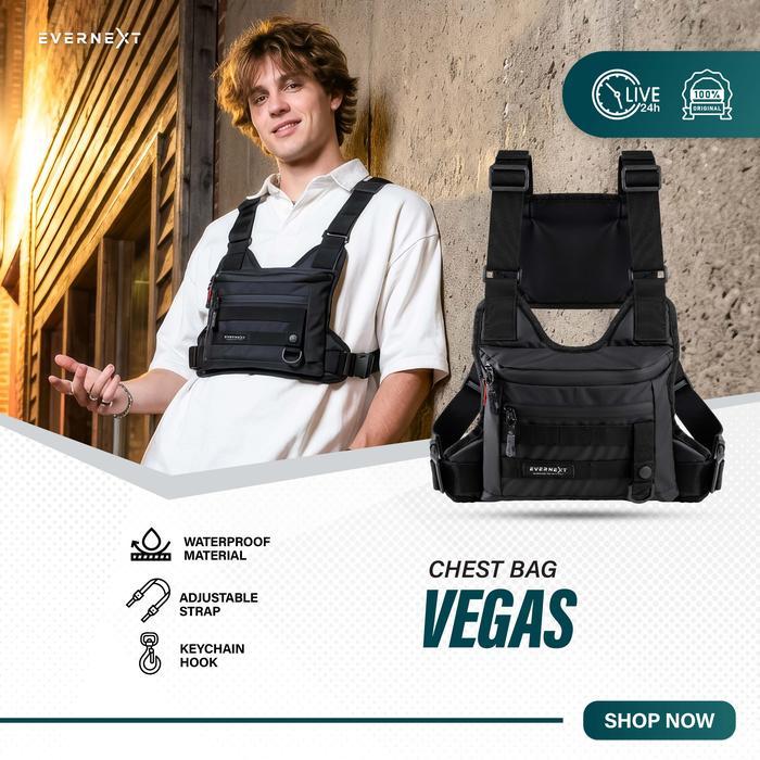 Eiger - Chest Bag Waterproof Vegas Tas Dada Pria Tas Tactical Rig Bag Outdoor