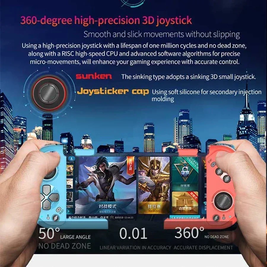 Mocute 061 Type-C Gaming Portable Joystick Gamepads Left Right Split Wireless Bluetooth Game