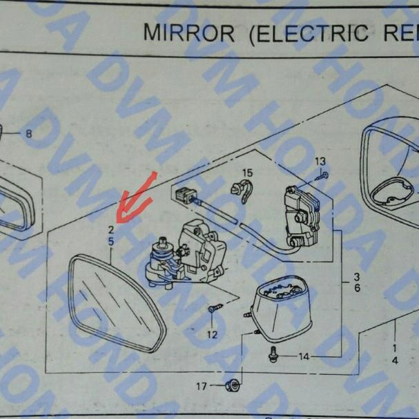Kaca Spion Kiri Original City Idsi Gd/Jazz Idsi Gd