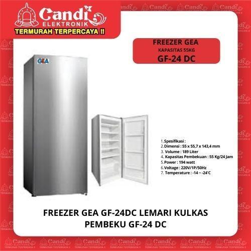 GEA Kulkas Upright Freezer 189 Liter GF-24 DC - UPRIGHT FREEZER