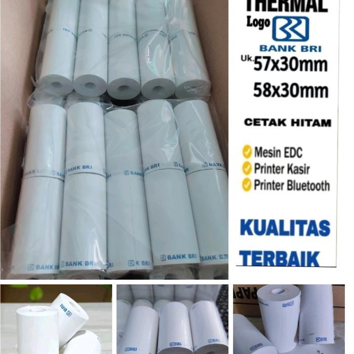 kertas edc brilink 58x30 paket 30 roll logo BRI