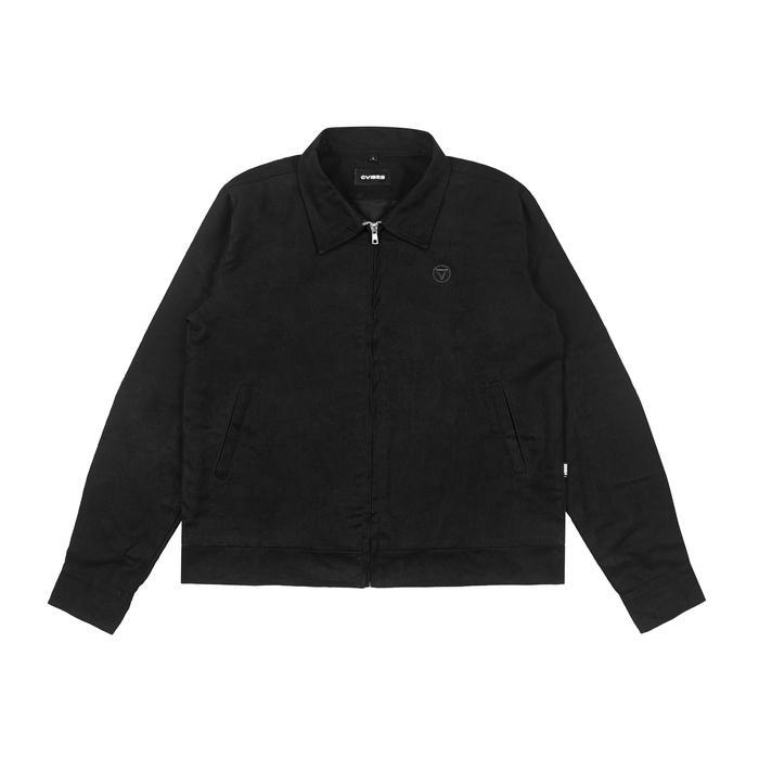 VIBES APPAREL | Dark Logo Boxy Work Jacket | Work Jacket Boxy - Hitam, M