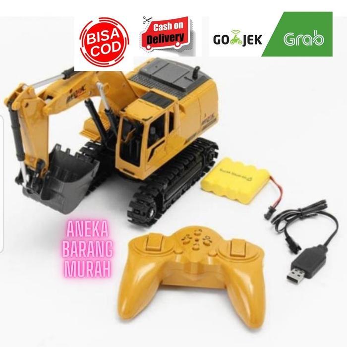 MAINAN EXCAVATOR REMOTE CONTROL 6 CHANNEL BAHAN LOGAM EMBER BESI MODEL 3853