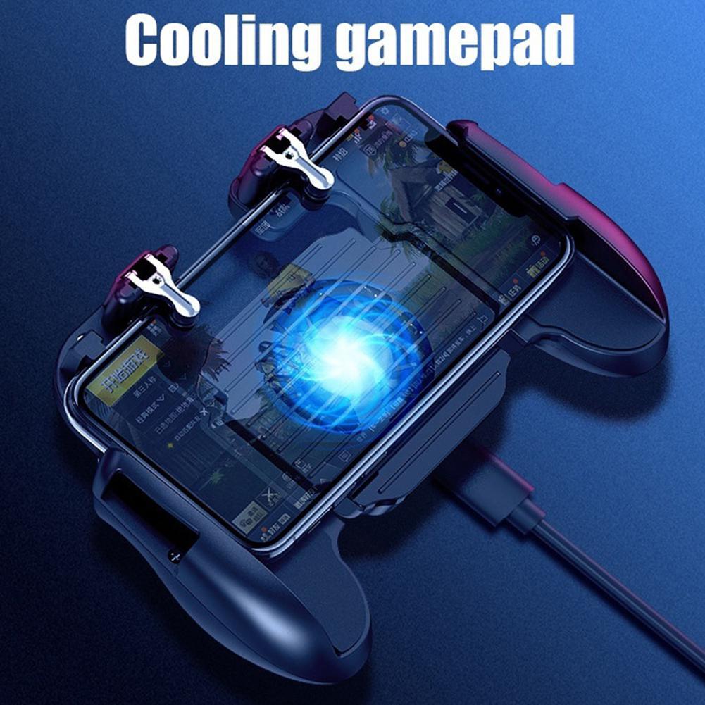 H5 Hand Grip Mobile Phone Gamepad Mobile Phone Joystick Hand Grip Fire Aim Key With Cooling Fan for