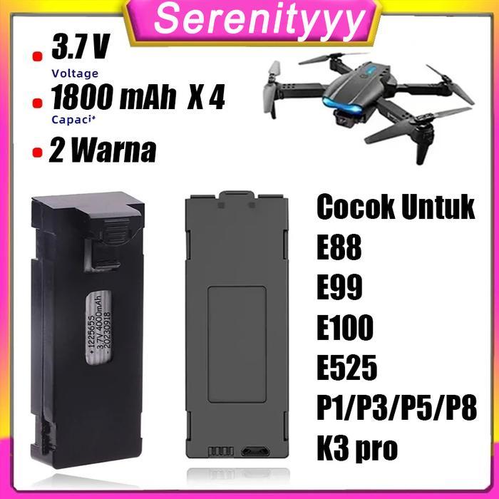 CodBaterai Cadangan Ori Untuk Drone Baterai Drone S1S/E99/E88/E100/P1/P3/P5/P8/K3 Pro/E525 1800Mah