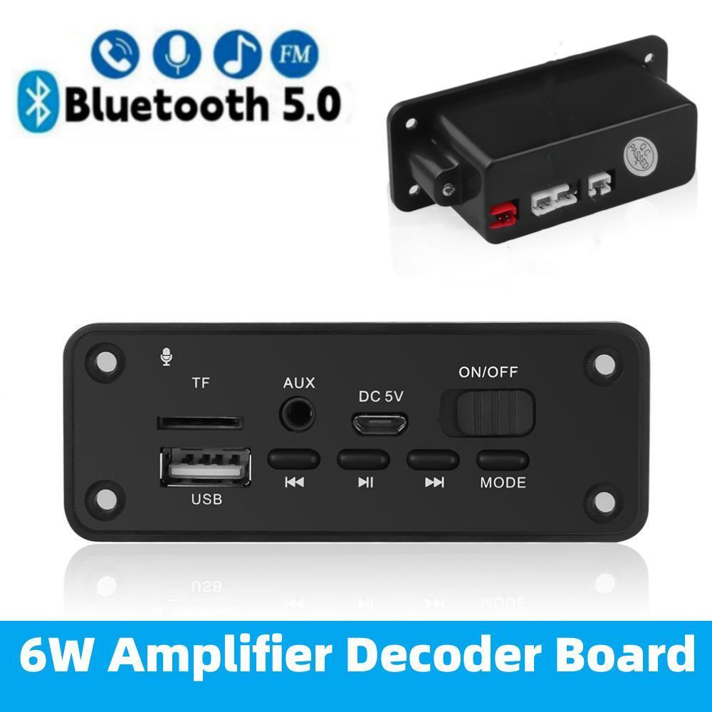 6W Amplifier MP3 Player Decoder Board 5V Bluetooth 5.0 Lossless Format Music decoder Module Car FM