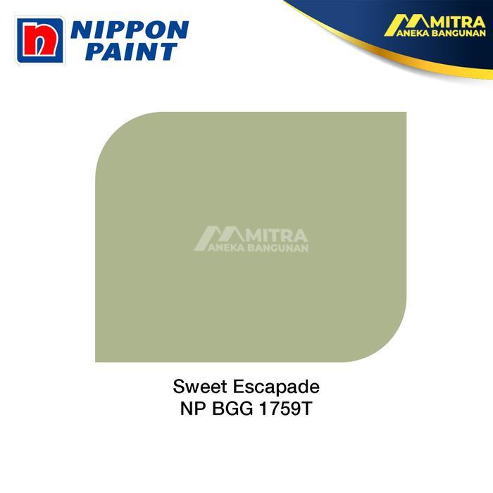CAT TEMBOK NIPPON PAINT WARNA SWEET ESCAPADE NP BGG 1759 T / SAGE GREEN / CUSTOM TINTING