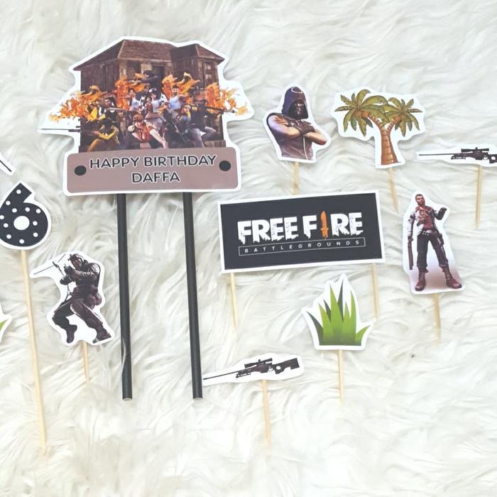 Terbaru Topper Free Fire / Hiasan Kue Free Fire