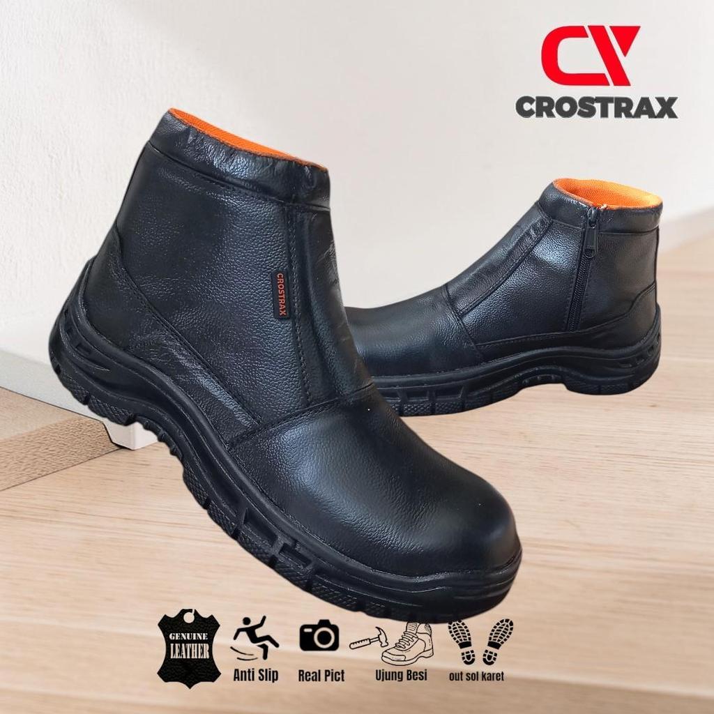 Sepatu Delta Boots Safety resleting kulit asli Crostrax Kings Big Size sepatu Boot Savety But Sepeti