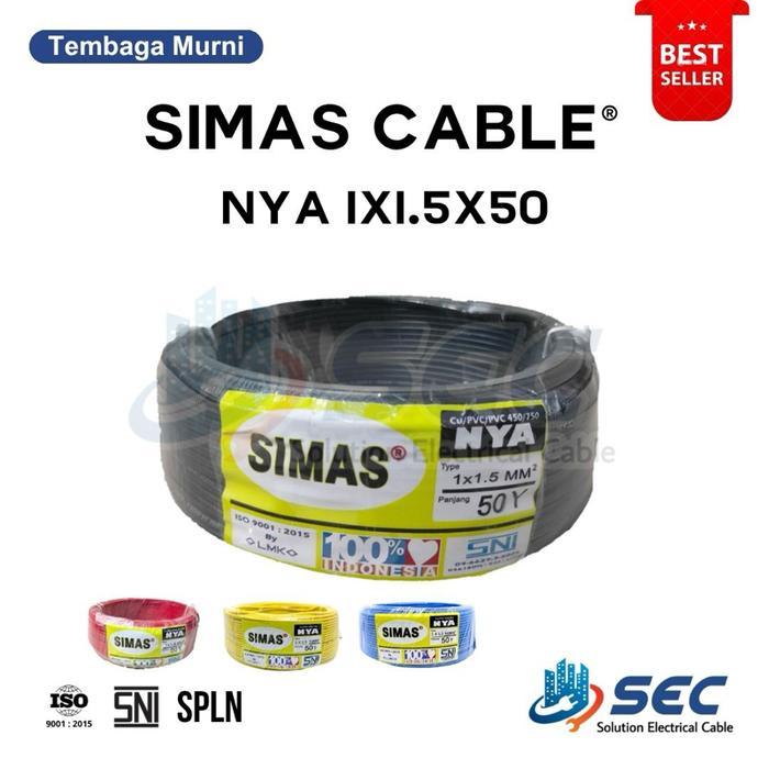 Kabel Listrik Nya 1X1.5X50Y Simas Kabel Nya Simas Sni Spln Tembaga Terbaru 