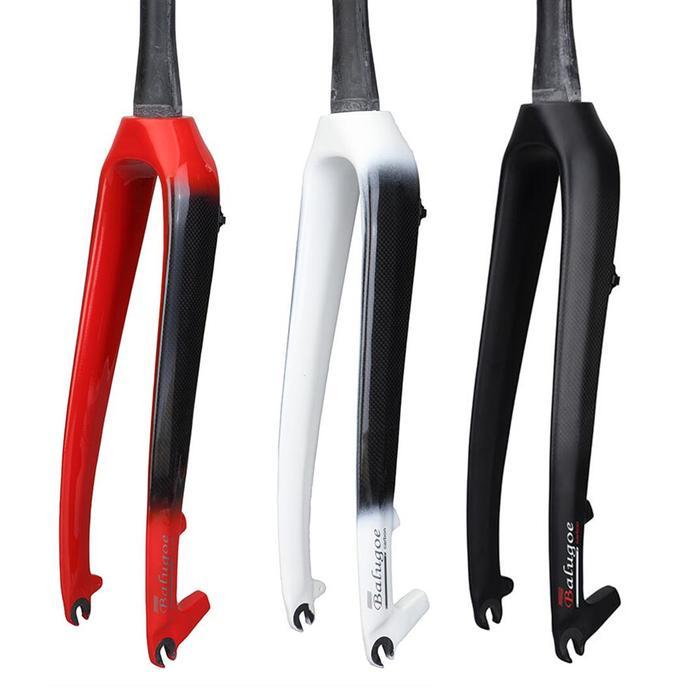 Balugoe Fork Carbon Rigid Tapered Fork Taper Sepeda Roadbike Mtb Grave