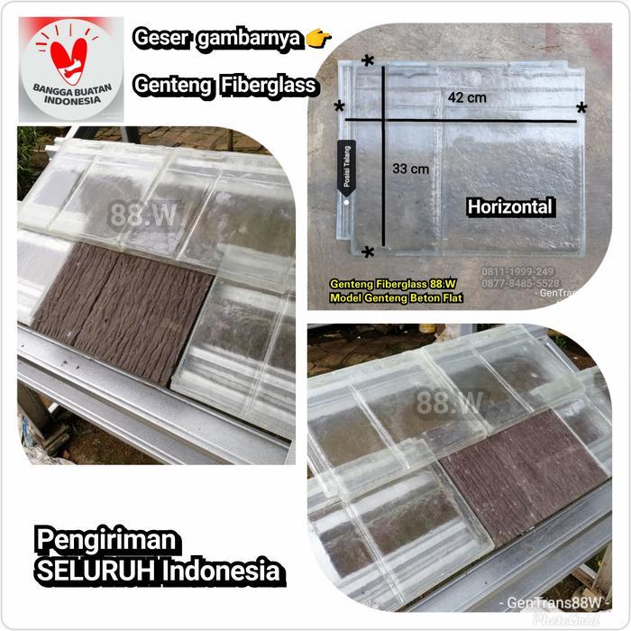 SALE  Genteng Transparan 88.W Beton Flat Horizontal ORIGINAL