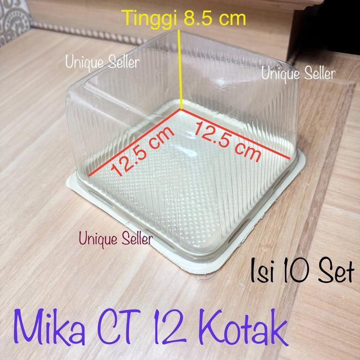 Khusus Gosend [Isi10] Mika Ct 12 Kotak Uk 12X12 Tinggi 8.5 Cm / Mika Ct 120 / Mika 12X12Cm / Mika