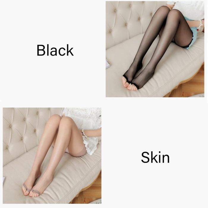 Stocking Jari Terbuka Stocking Transparan Stoking Kaki Warna Kulit Dan Black Stocking Stocking Jari