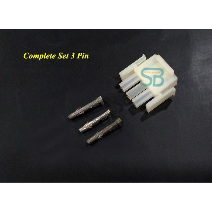Ada Stok konektor 3 pin trafo socket 3 pin trafo power supply Konektor 3 Pin Konektor Molek 3 Kabel