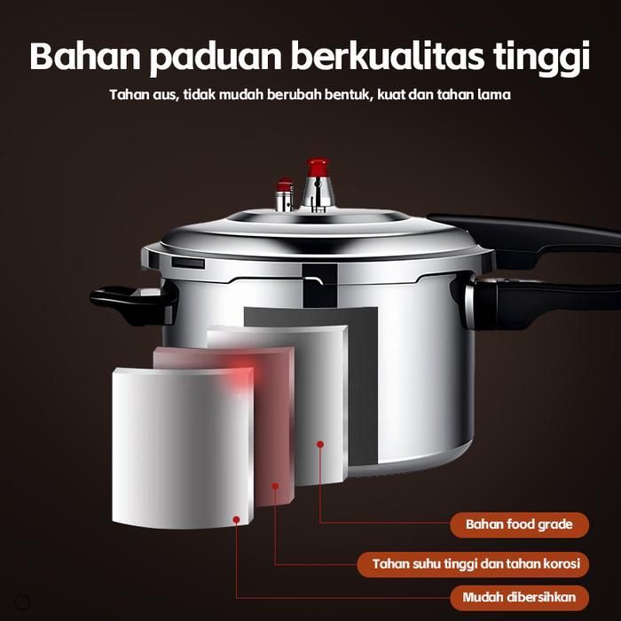 Diskon Eatkit LiveEatkit Panci Presto Alumunium Serbaguna Anti Lengket Pressure Cooker Untuk Kompor