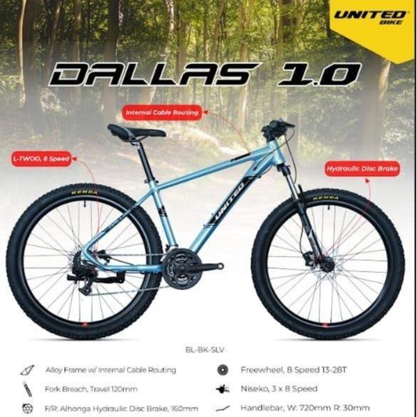 MQ BIKE | MTB UNITED DALLAS 1.0 SEPEDA GUNUNG UNITED MURAH