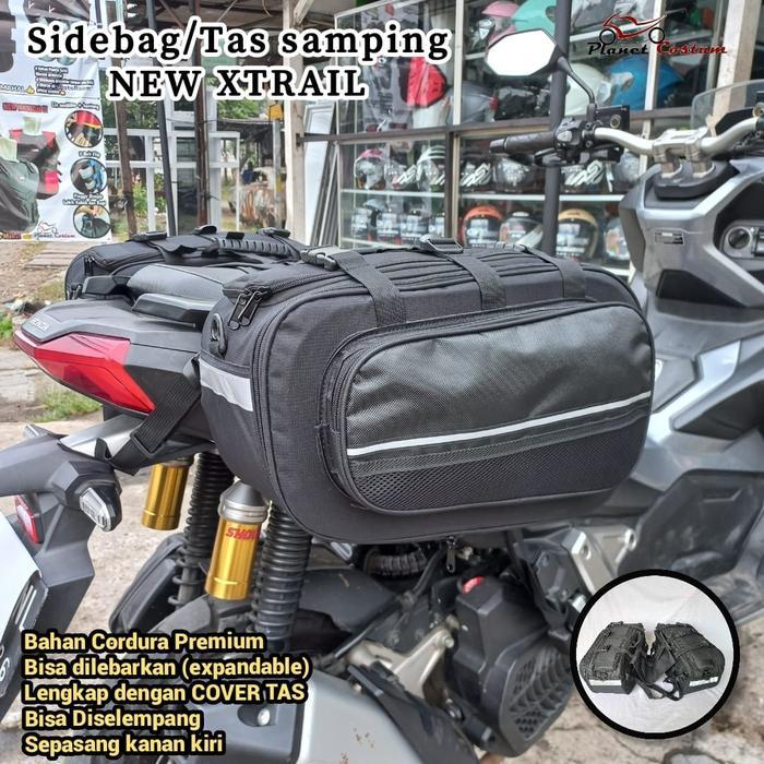 Bpsb6 Sidebag New Xtrail Pcx Nmax Merah Motor Jok Perlengkapan Motorcycle Hitam Free Cover Tas