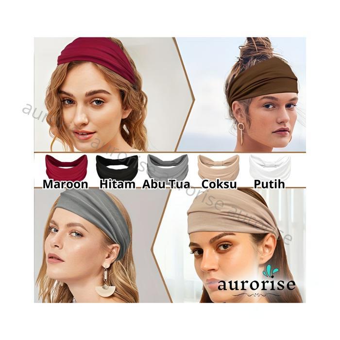 aurorise - Headband Bandana Sport Y2K Fashion Hair Outdoor