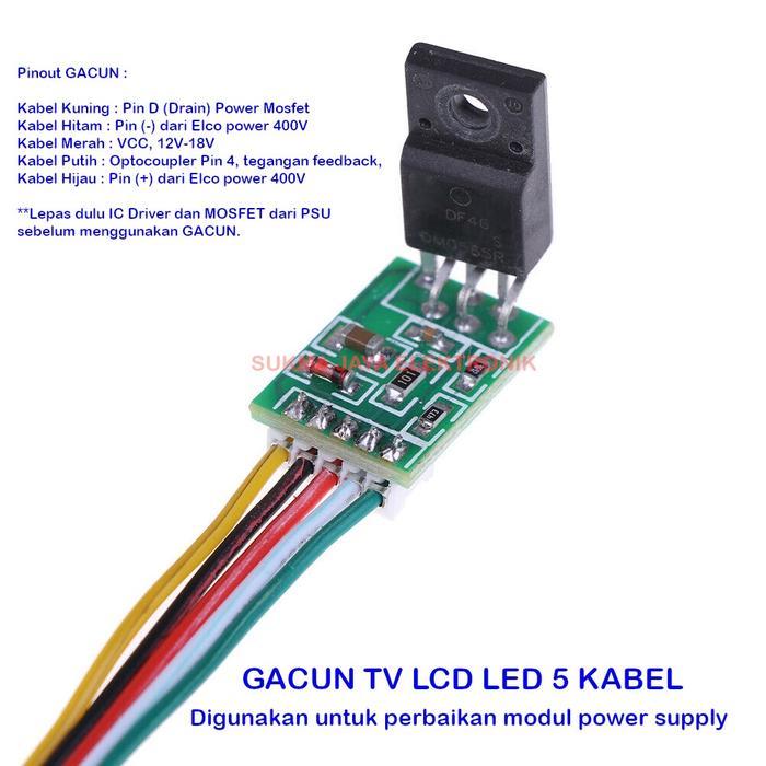 CAHYAELEKTRIK" GACUN 5 KABEL UNIVERSAL GACUN TV LCD LED POWER SUPPLY LCD LED