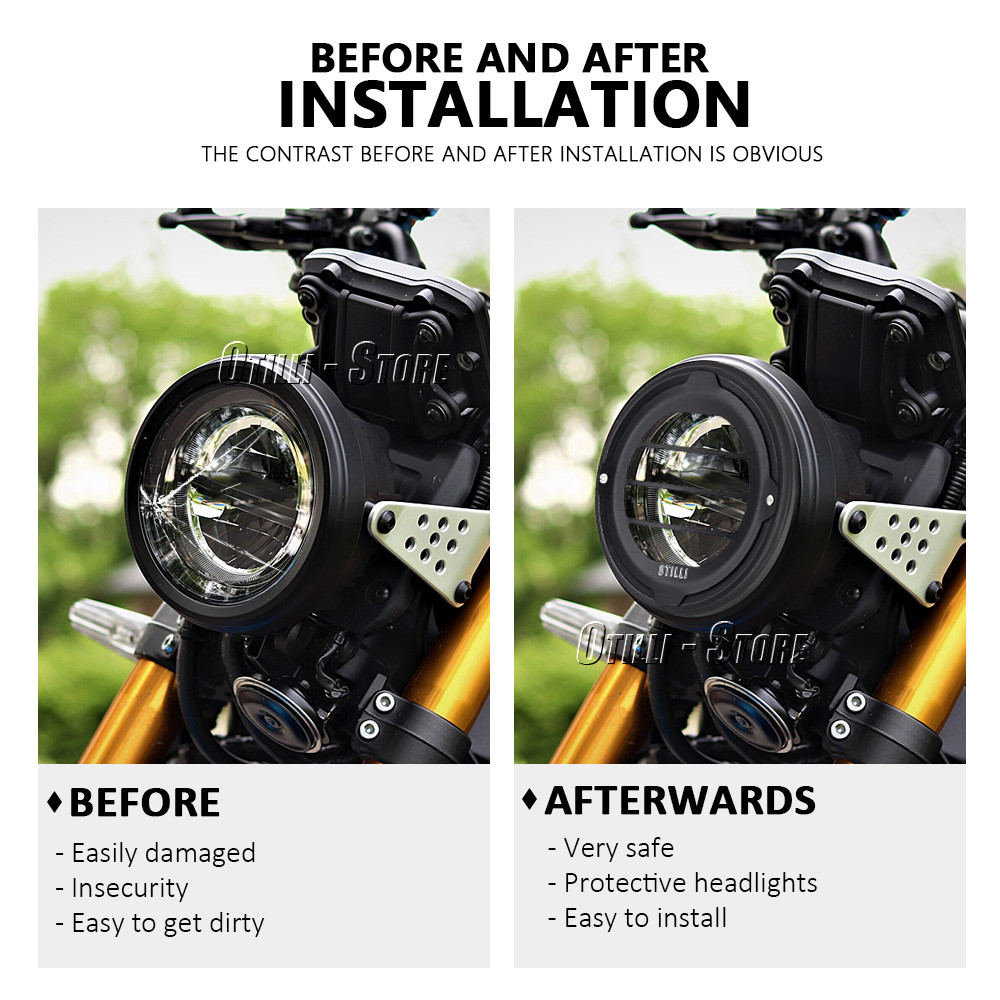 HEADLIGHT GRILL COVER FOR YAMAHA XSR 900 XSR900 900 XSR 2022-2024 MOTORCYCLE HEADLIGHT PROTECTOR
