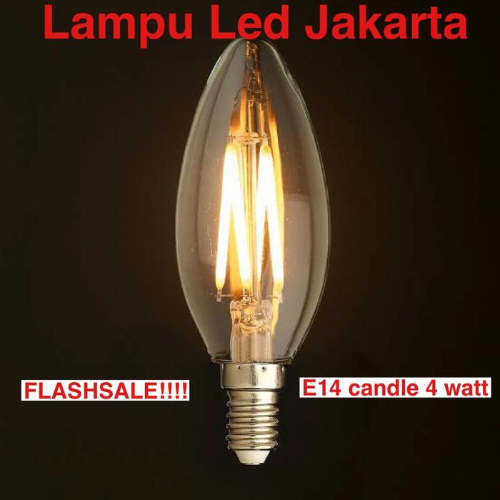 Lampu Led filamen e14. Lampu candle e14 4watt