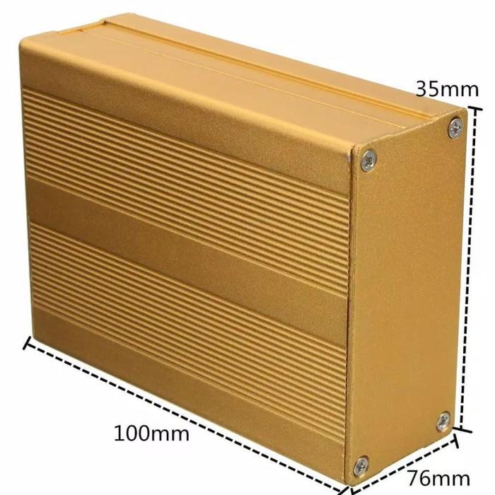 Ready Stok EM DIY box alumunium aluminium kotak elektronik enclosure hitam