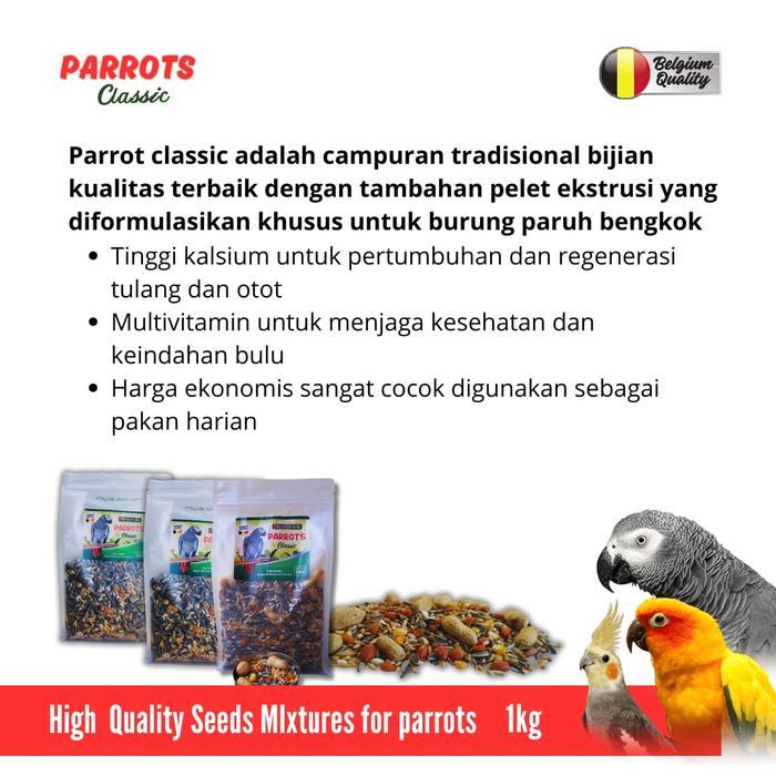 PARROT CLASSIC 1 KG HAVER KING MAKANAN BURUNG PARROT AFGREY CONURE ETC