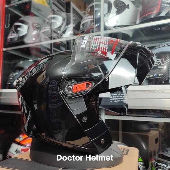 Promo Helm Studds Trooper Black Glossy Modular Flip Up Modular