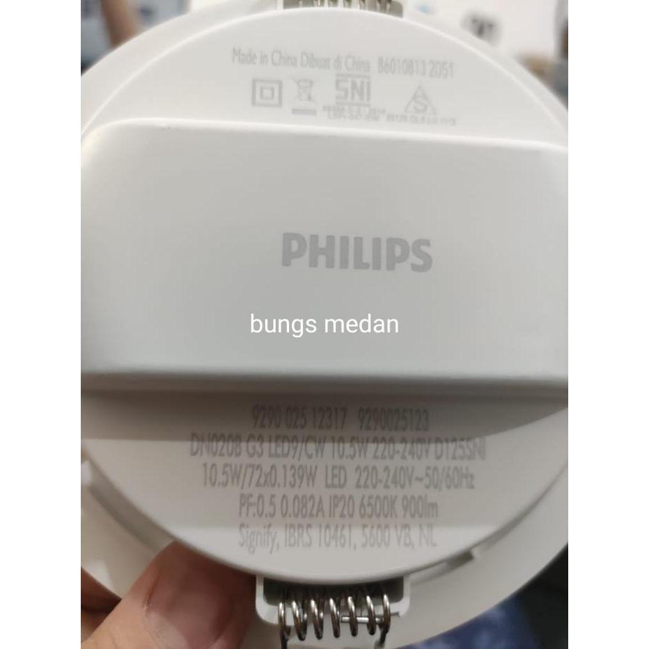 Lampu Led Philips Dn020B 10,5 W 10.5 Watt 10,5W Panel Downlight Putih