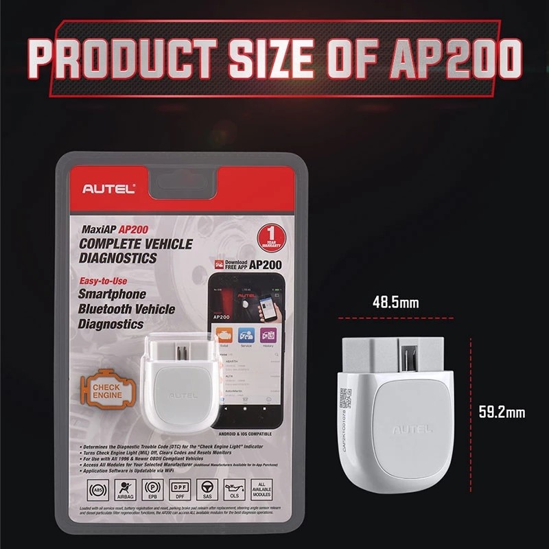 Original In Stock Standard Shipment  Autel AP200 OBD2 Scanner