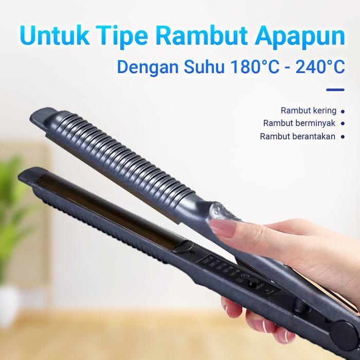 Diskon Finito Catok Rambut Curly Lurus Multifungsi Daya Rendah Plat Pemanas Anti Lengket Catokan