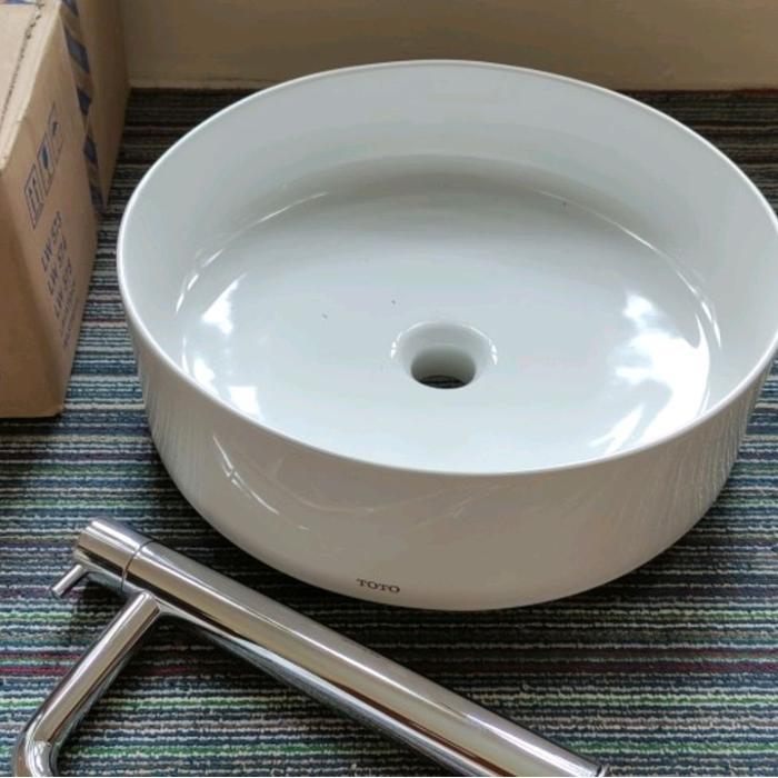 Glammartt- Wastafel Toto Lw573J Lengkap/ Wastafel Meja Lw 573 J/ Wastafel Bulat
